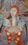 Orlando in the court of Queen Elizabeth 125 x 85 cm Oil and gold leaf.